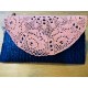 Borsa in rafia blu con pizzo