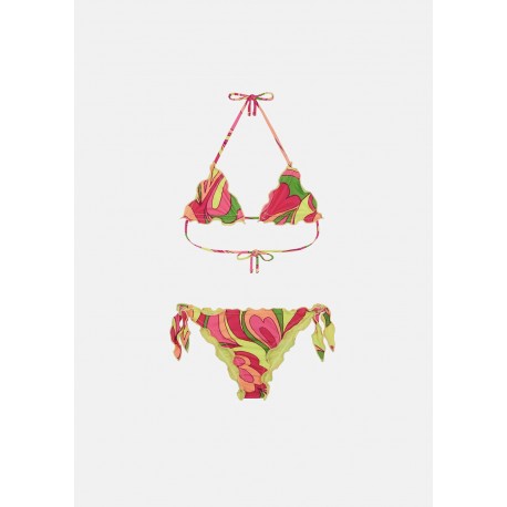 BIKINI TRIANGOLO FROU FROU E SLIP NODI REGOLABILE WET MEFUI BAMBINA