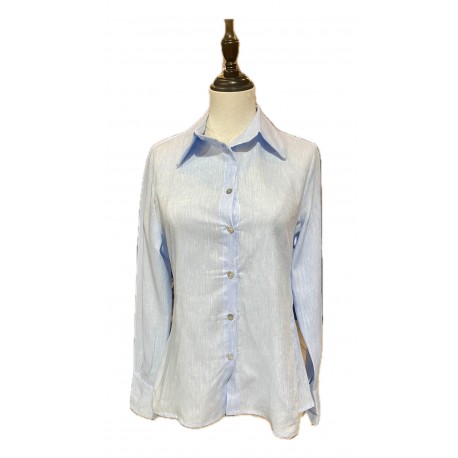 Camicia collo coreano di Cento Lino Donna