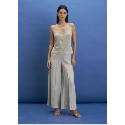 Pantalone a palazzo in lino di Cento lino donna