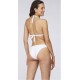 Brassiere con intreccio e slip alto intreccio di FISICO