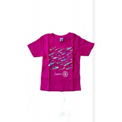 Maglietta bambina con pesciolini e simbolo di lipari